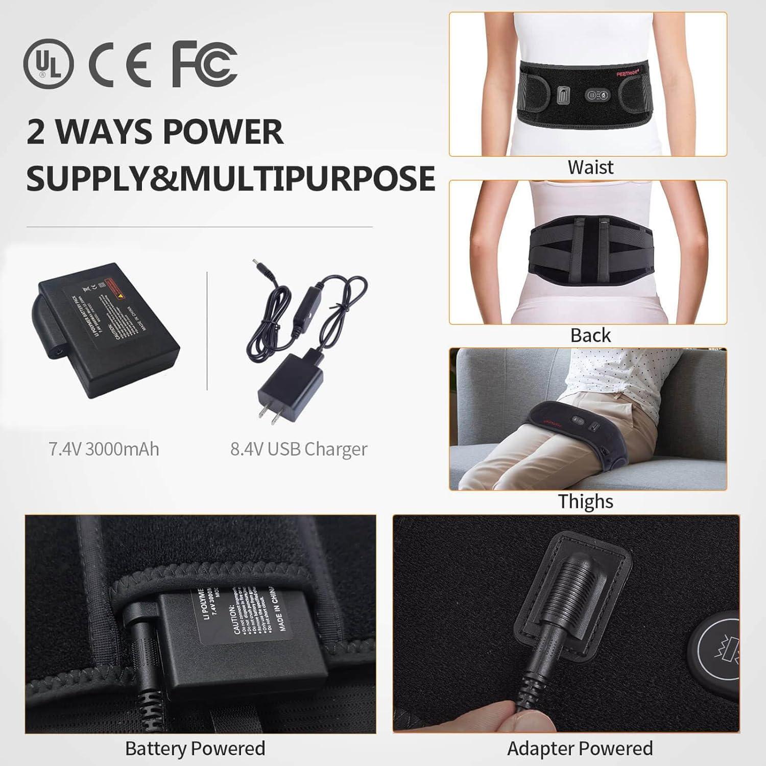 Cinturón Calentado Inalámbrico FEETMOR para Espalda