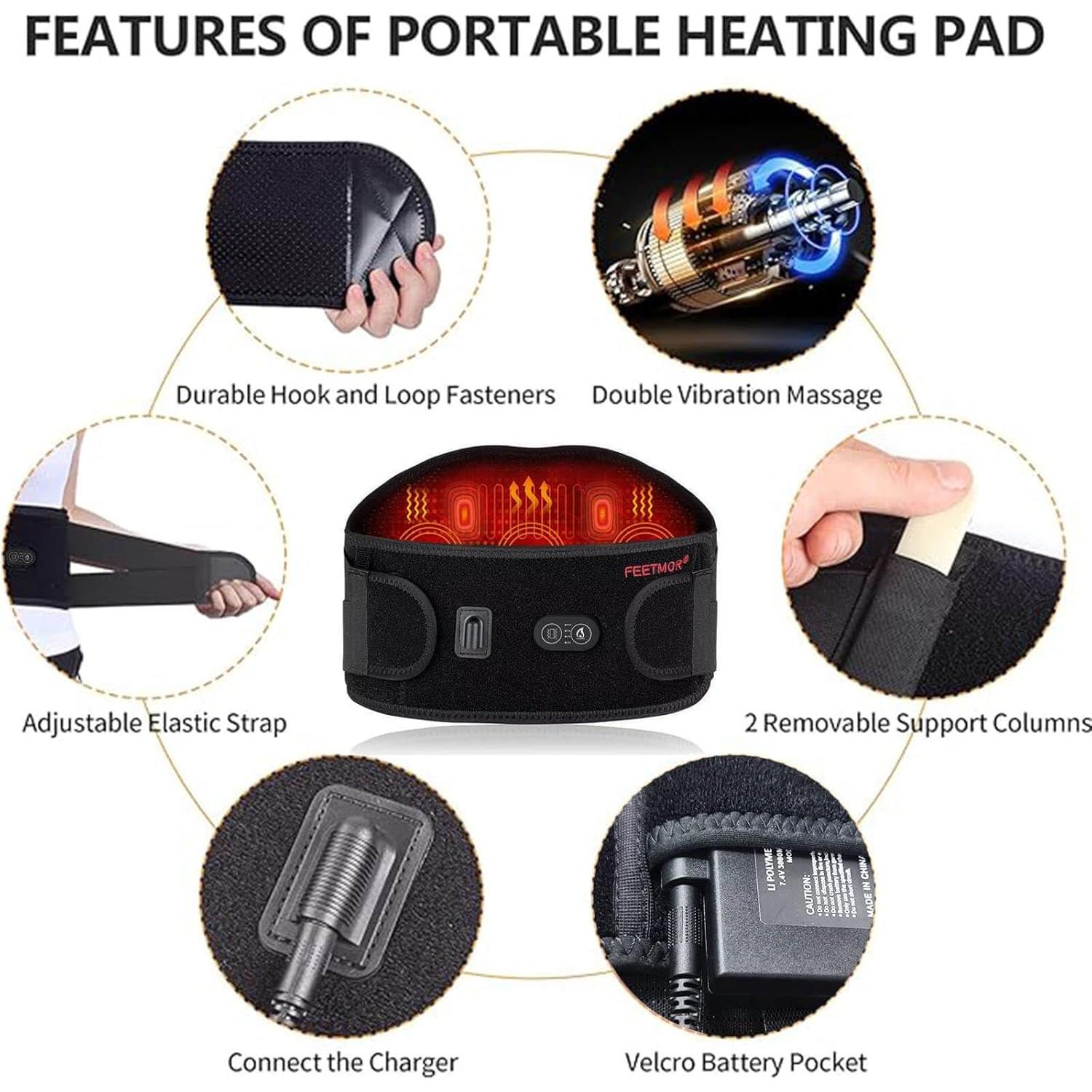 Cinturón Calentado Inalámbrico FEETMOR para Espalda