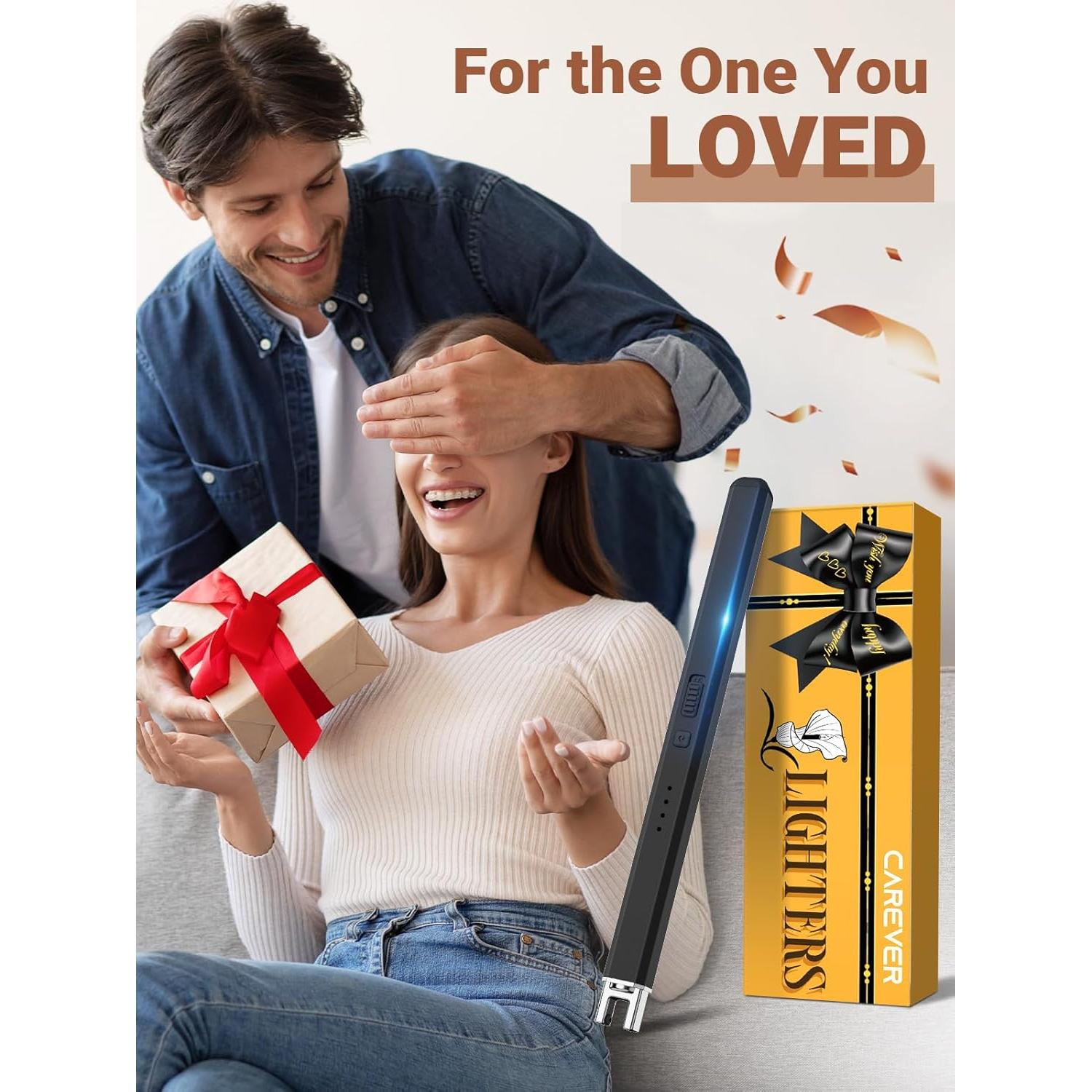 Encendedor Eléctrico Recargable CAREVER para Velas - Negro