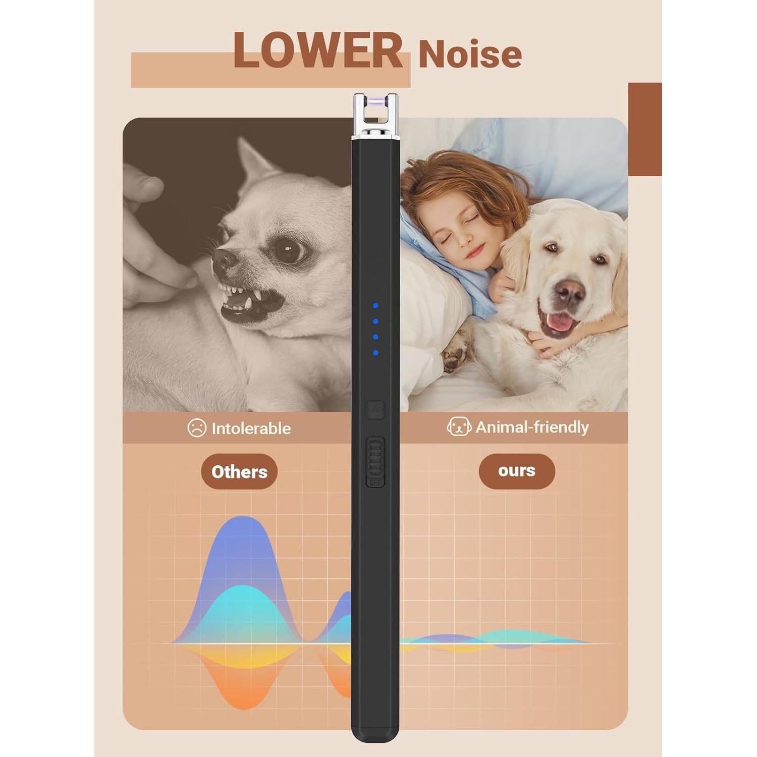 Encendedor Eléctrico Recargable CAREVER para Velas - Negro