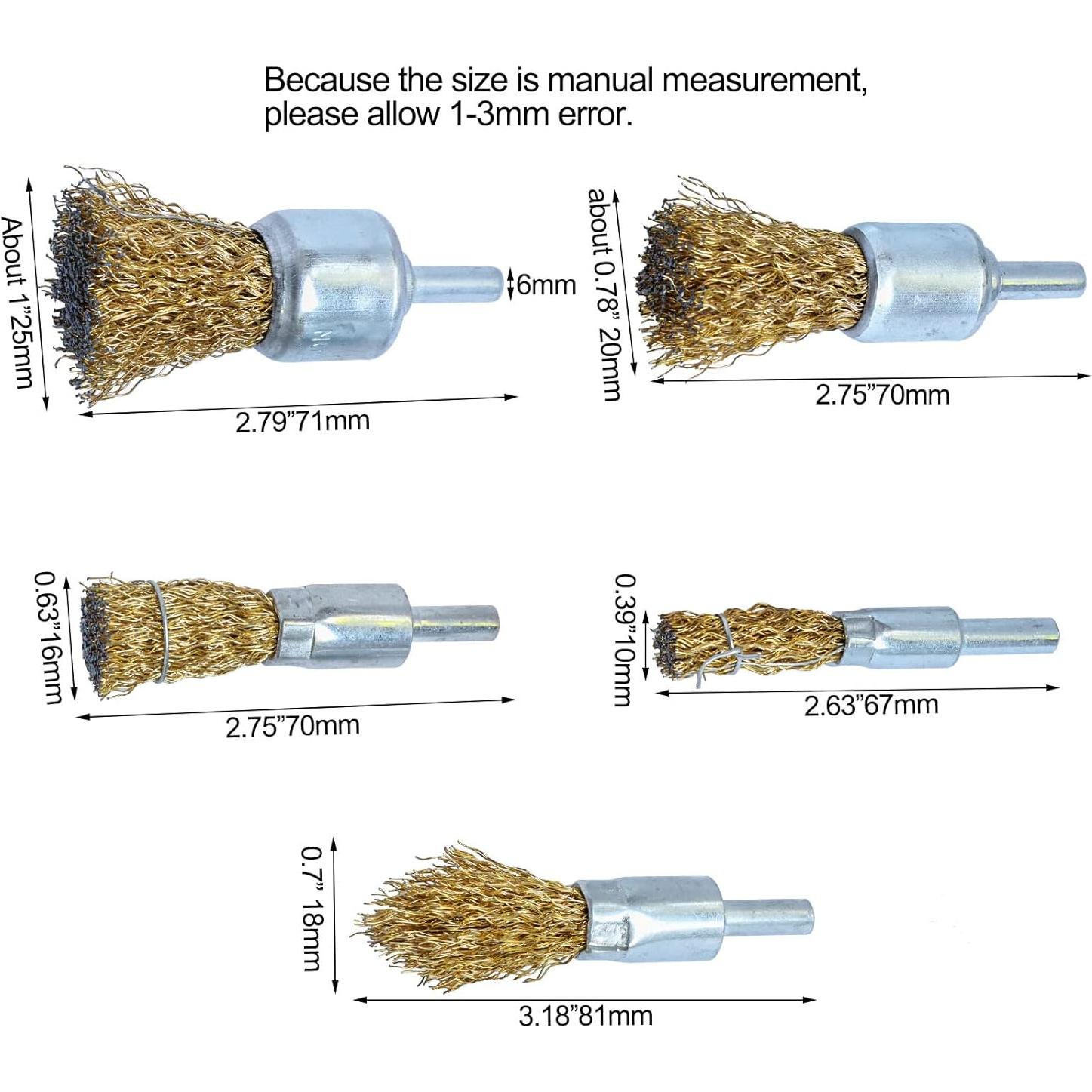 Juego de 15 Cepillos de Alambre Hiqalty para Taladro 6mm