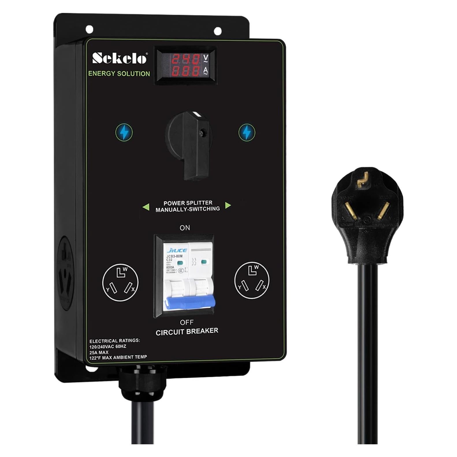 Interruptor de Carga Manual Sekelo NEMA 10-30 para Secadora y EV