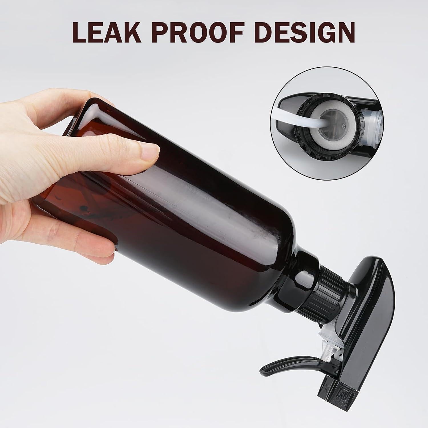 Set de 2 Botellas de Spray Plástico Hethyo 500ml Ámbar