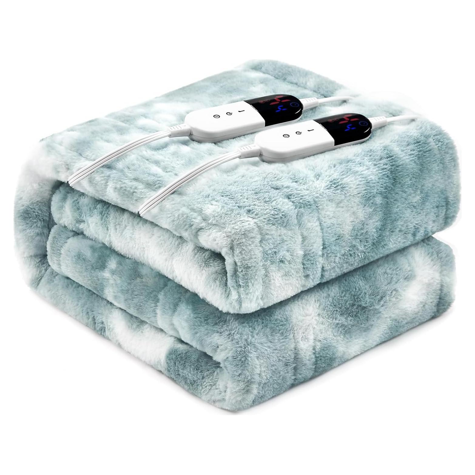 Manta Eléctrica PTQ Reina 213x229cm Azul Suave 6 Niveles Calor