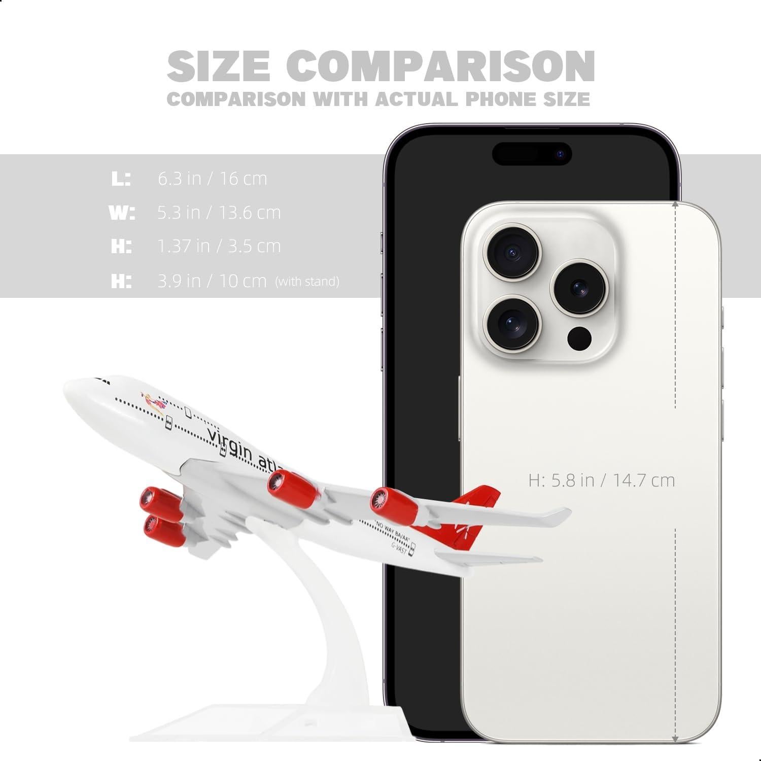 Modelo de Avión Boeing 747 QIYUMOKE 1/400 Metal Diecast