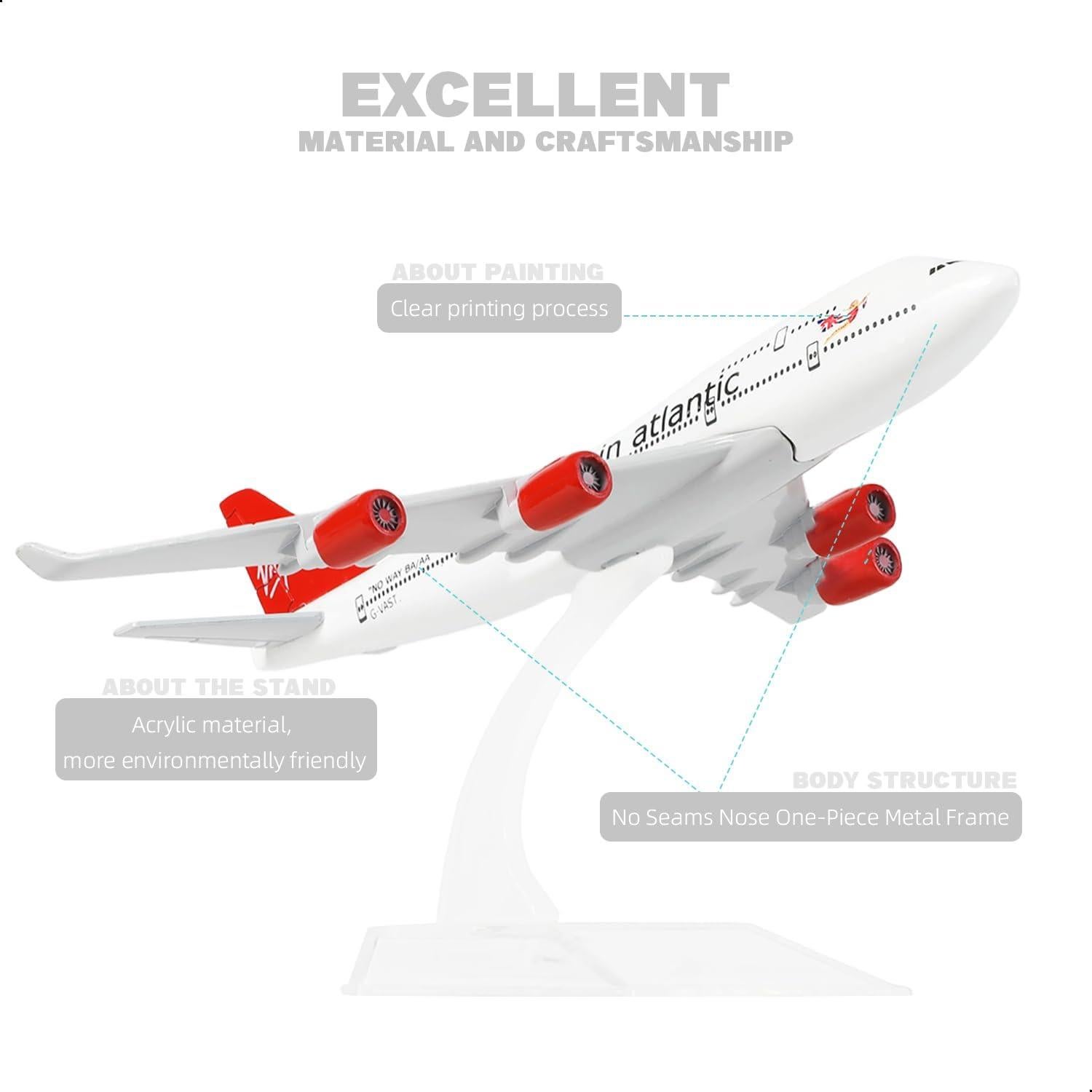 Modelo de Avión Boeing 747 QIYUMOKE 1/400 Metal Diecast