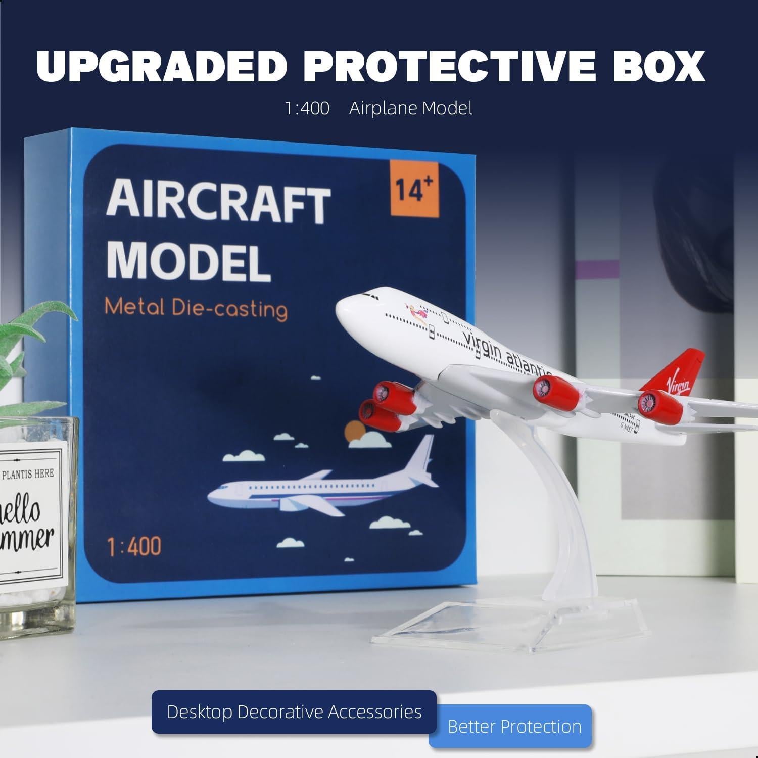 Modelo de Avión Boeing 747 QIYUMOKE 1/400 Metal Diecast