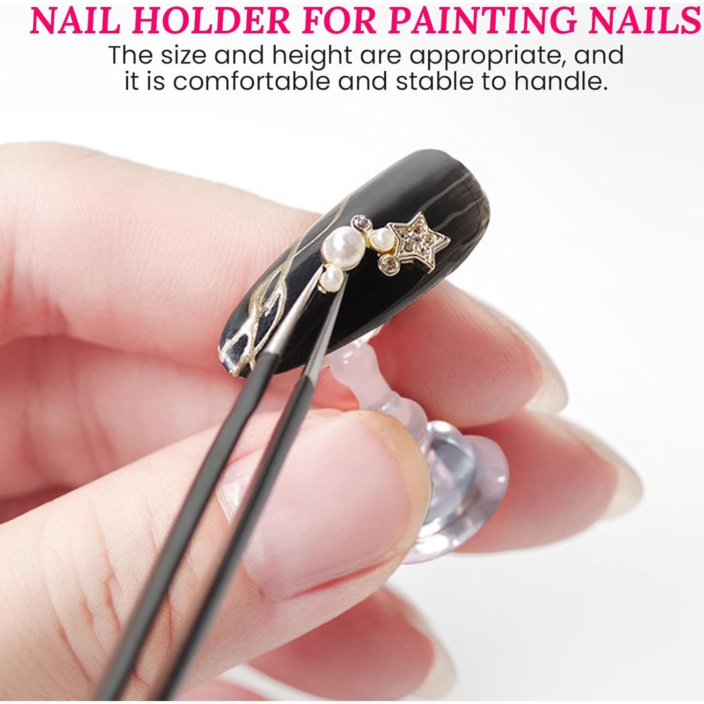 Soporte de Uñas Postizas Magnético de Madera ESUOHYM Mediano