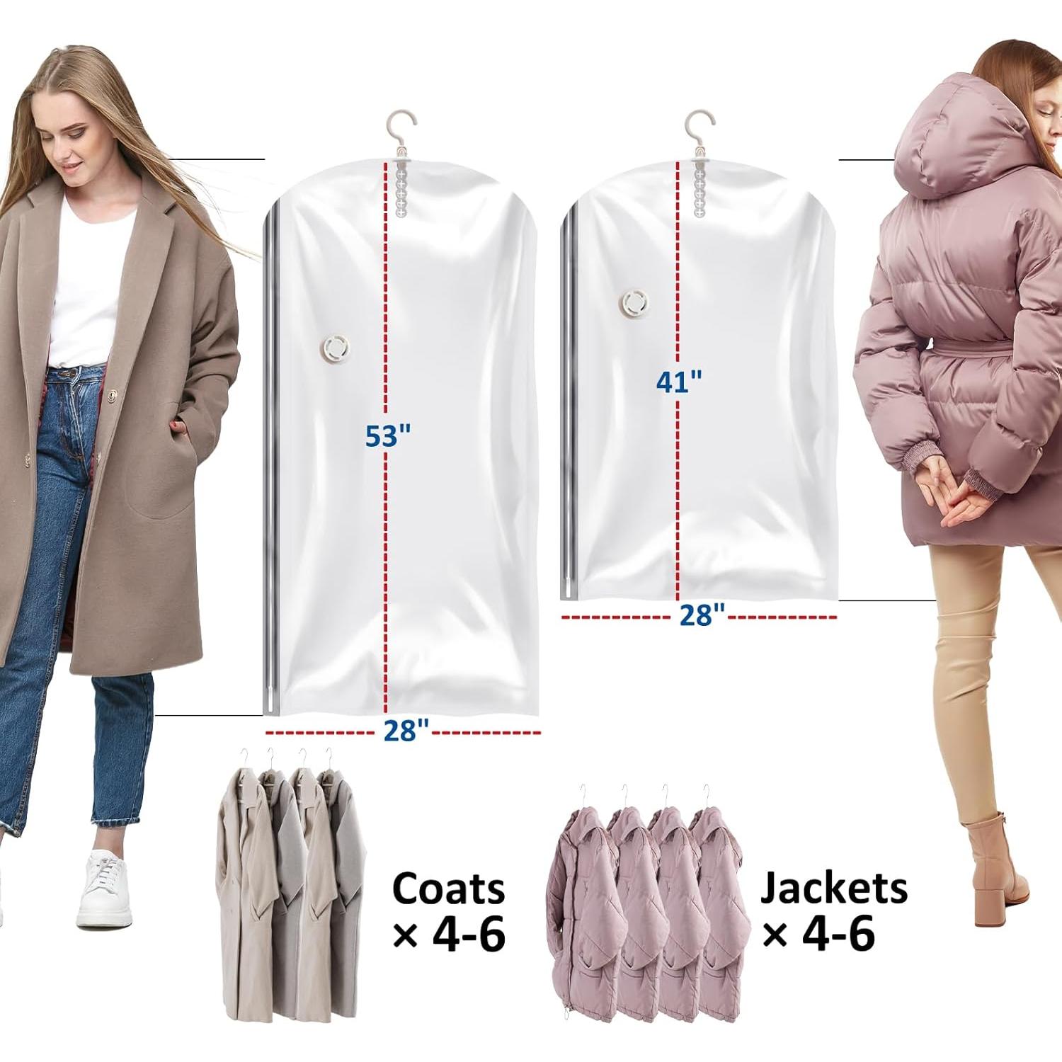 Bolsas de Almacenamiento al Vacío VELMADE 4 Piezas con Bomba