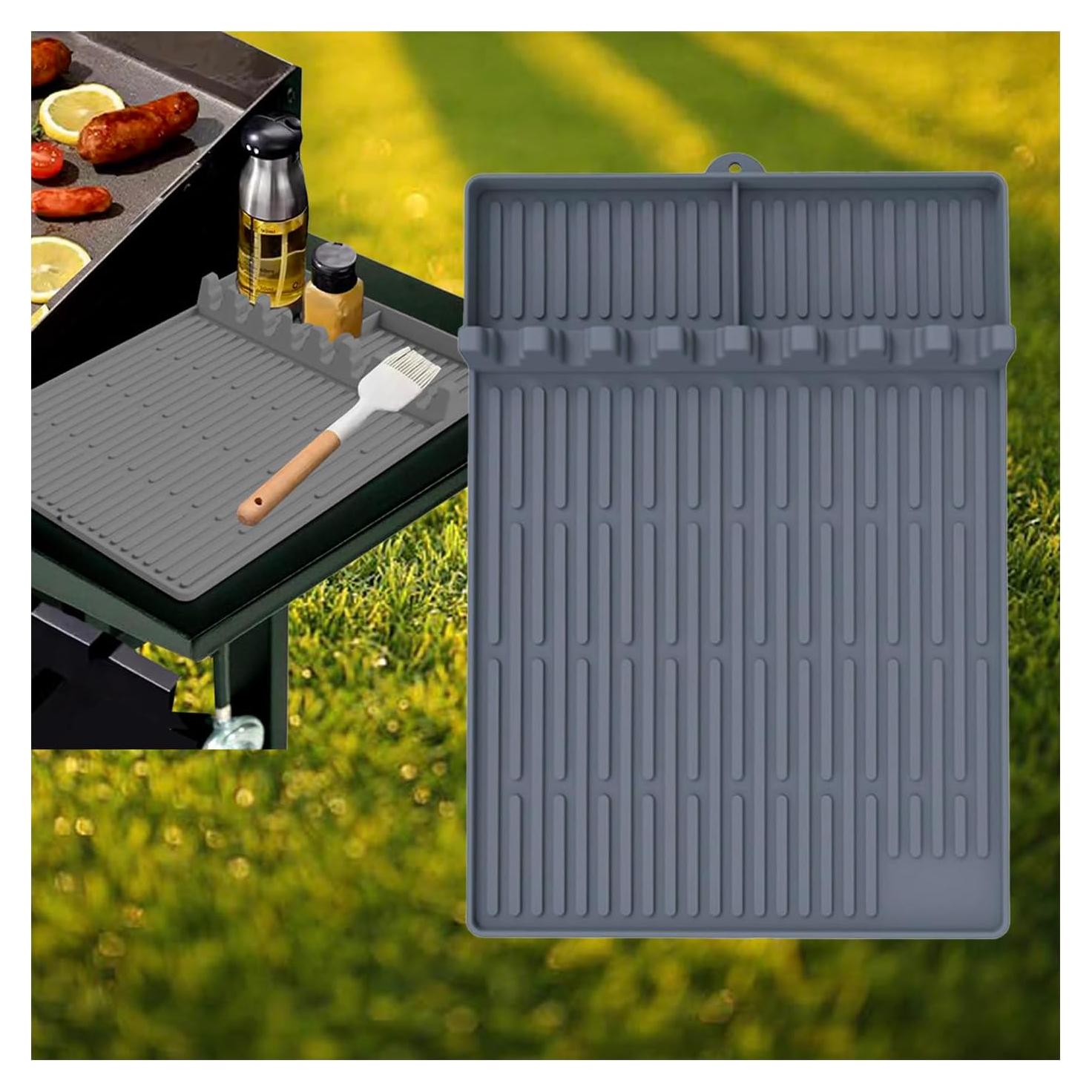 Alfombrilla de Grill de Silicona RAPSAKEMOH 40.64x29.21 cm