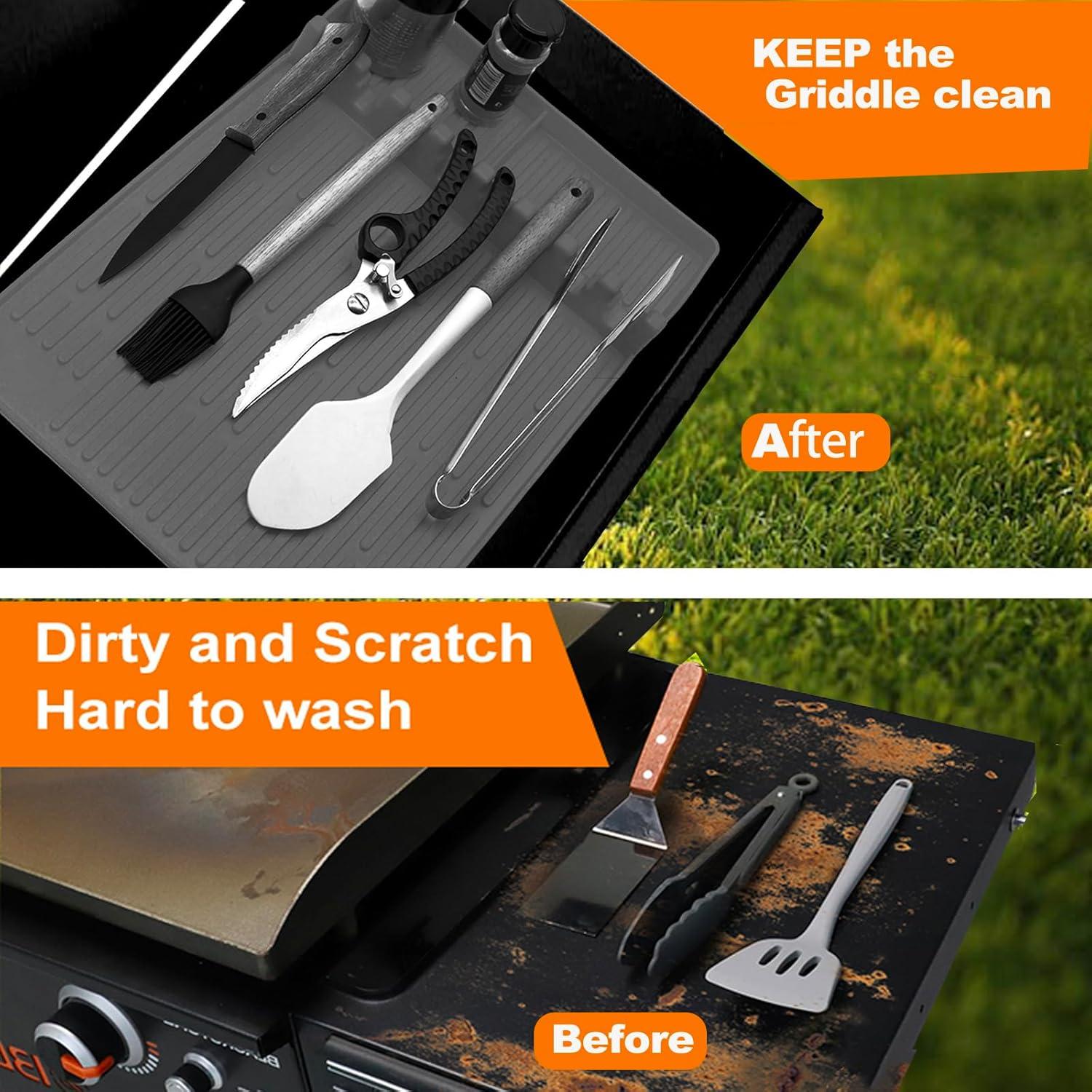 Alfombrilla de Grill de Silicona RAPSAKEMOH 40.64x29.21 cm