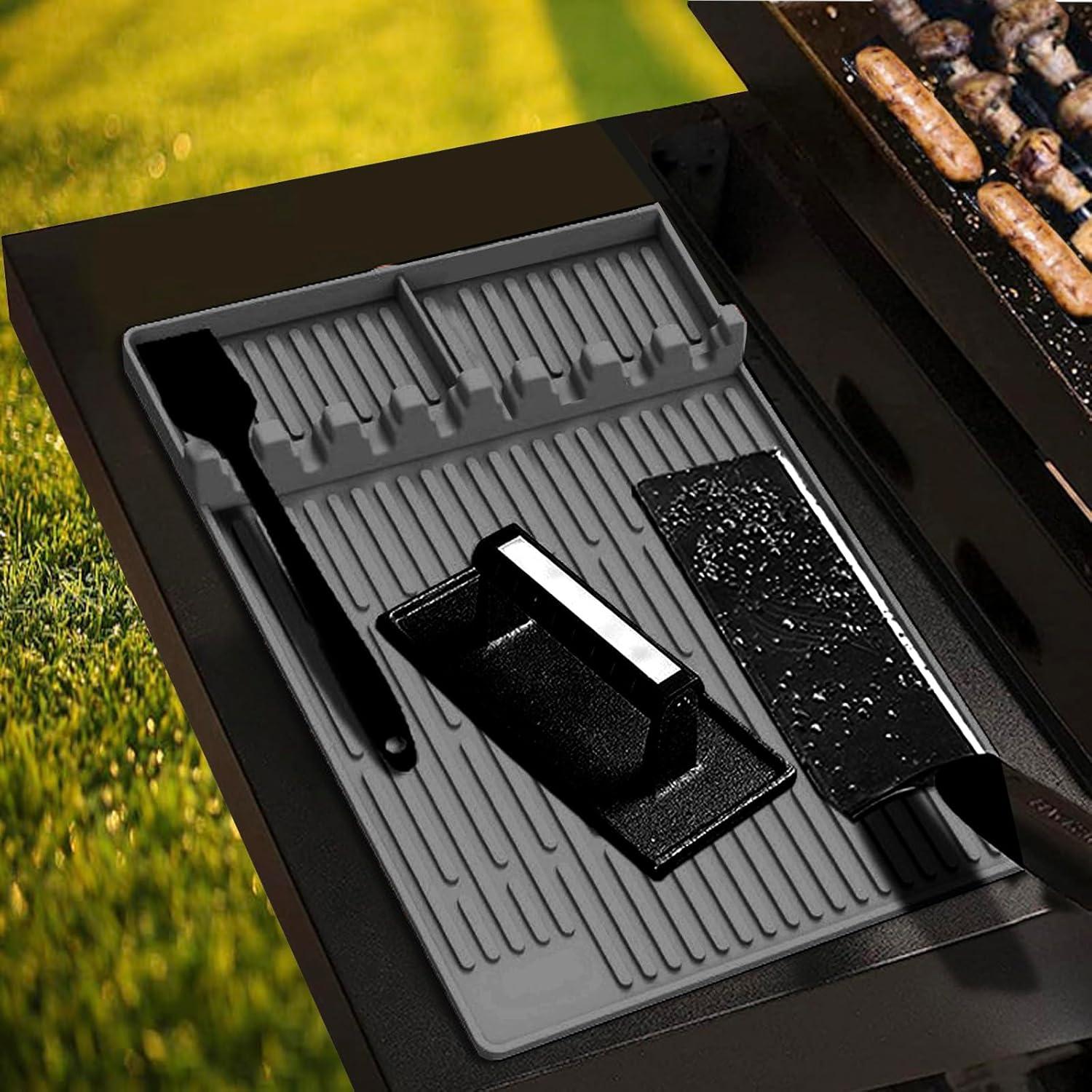 Alfombrilla de Grill de Silicona RAPSAKEMOH 40.64x29.21 cm