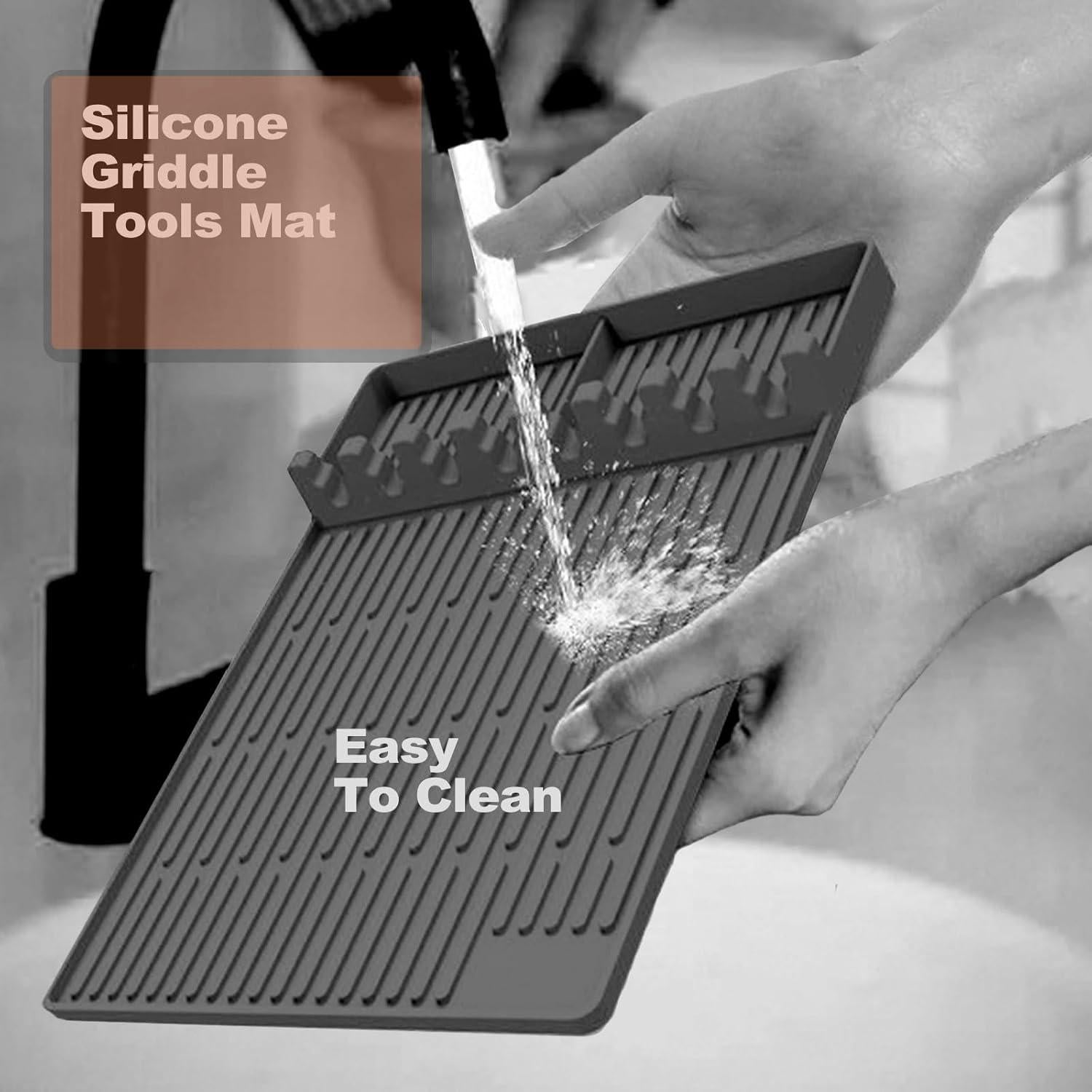 Alfombrilla de Grill de Silicona RAPSAKEMOH 40.64x29.21 cm