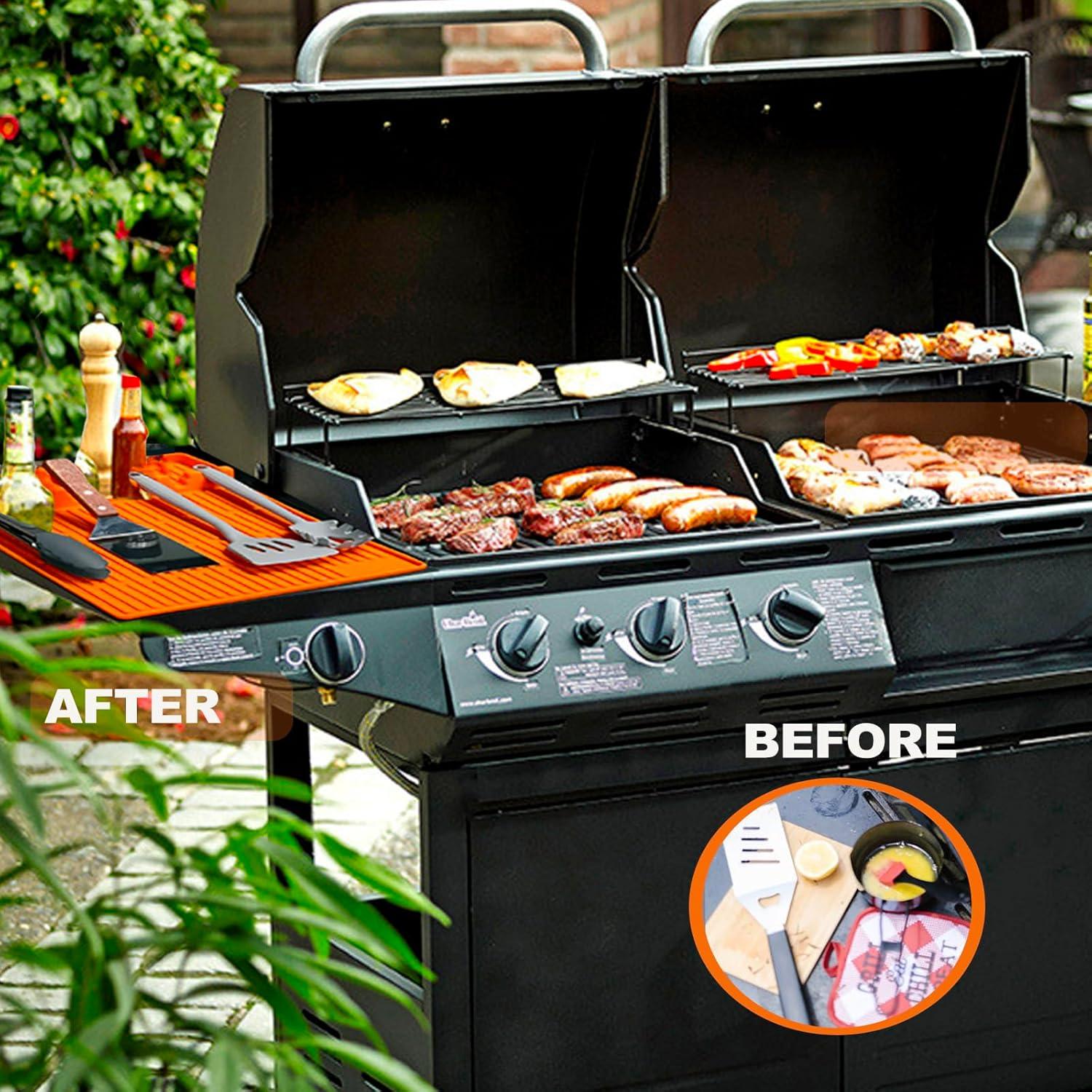 Alfombrilla de Grill de Silicona RAPSAKEMOH 40.64x29.21 cm