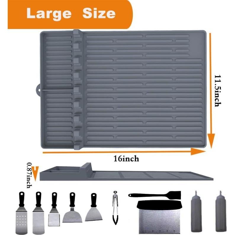 Alfombrilla de Grill de Silicona RAPSAKEMOH 40.64x29.21 cm