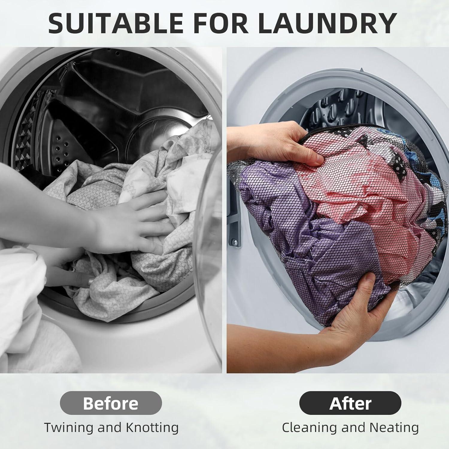 10 Bolsas de Malla con Cierre de Cordón WSBArt - Nylon 33x39cm