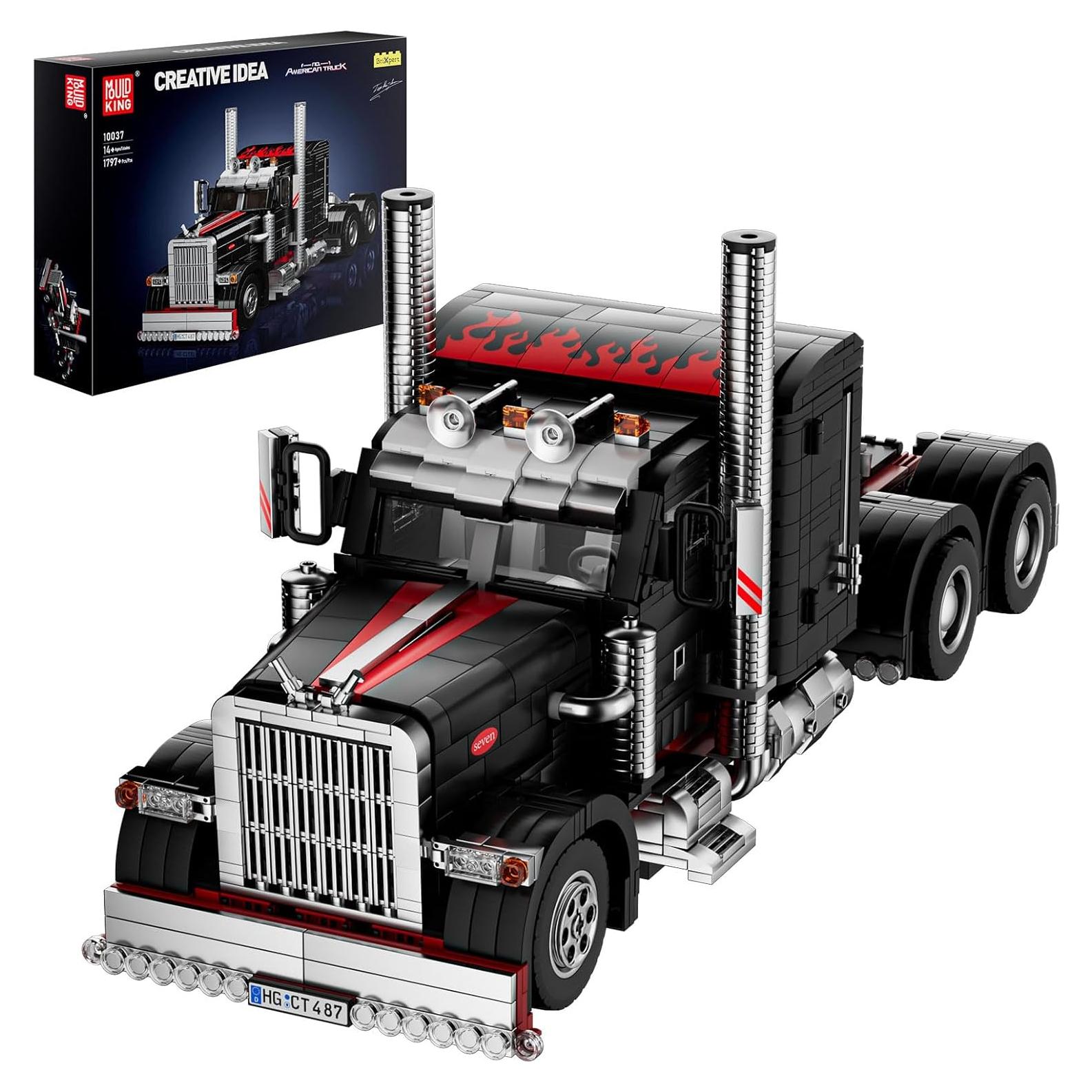 Mould King Camión Semi Remolque 1797 Piezas Construcción