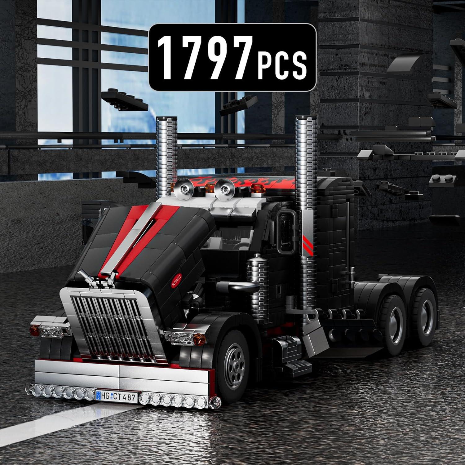 Mould King Camión Semi Remolque 1797 Piezas Construcción
