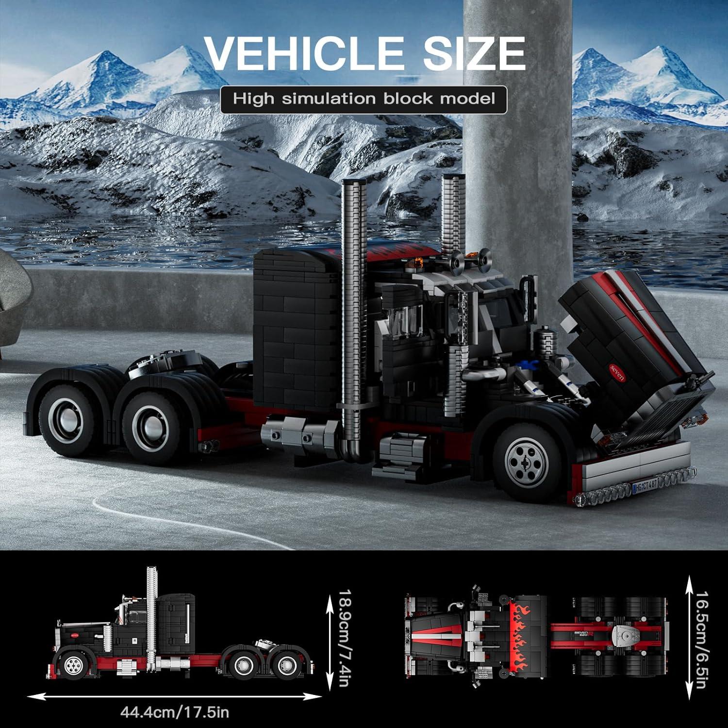 Mould King Camión Semi Remolque 1797 Piezas Construcción