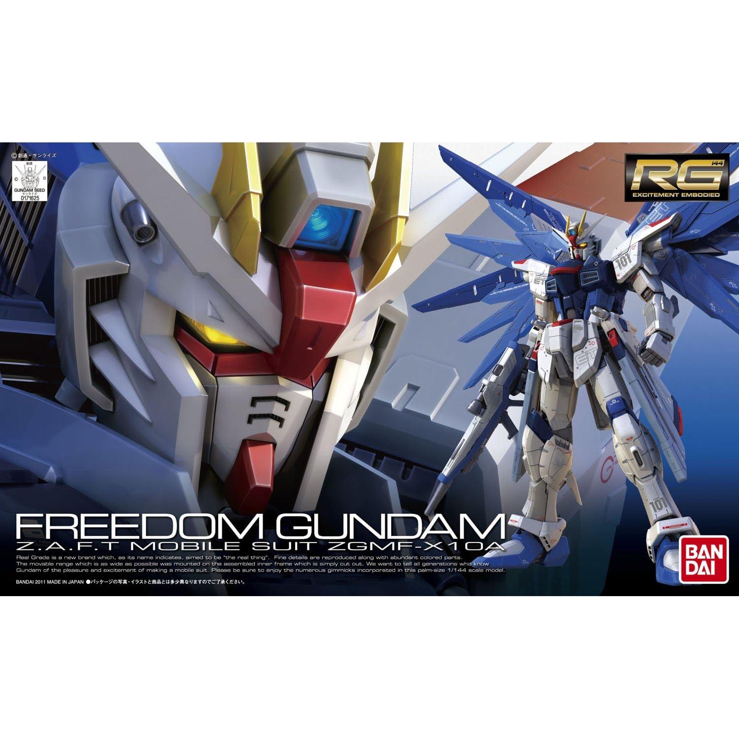 Modelo Freedom Gundam 1/144 BANDAI SPIRITS Detalles Realistas