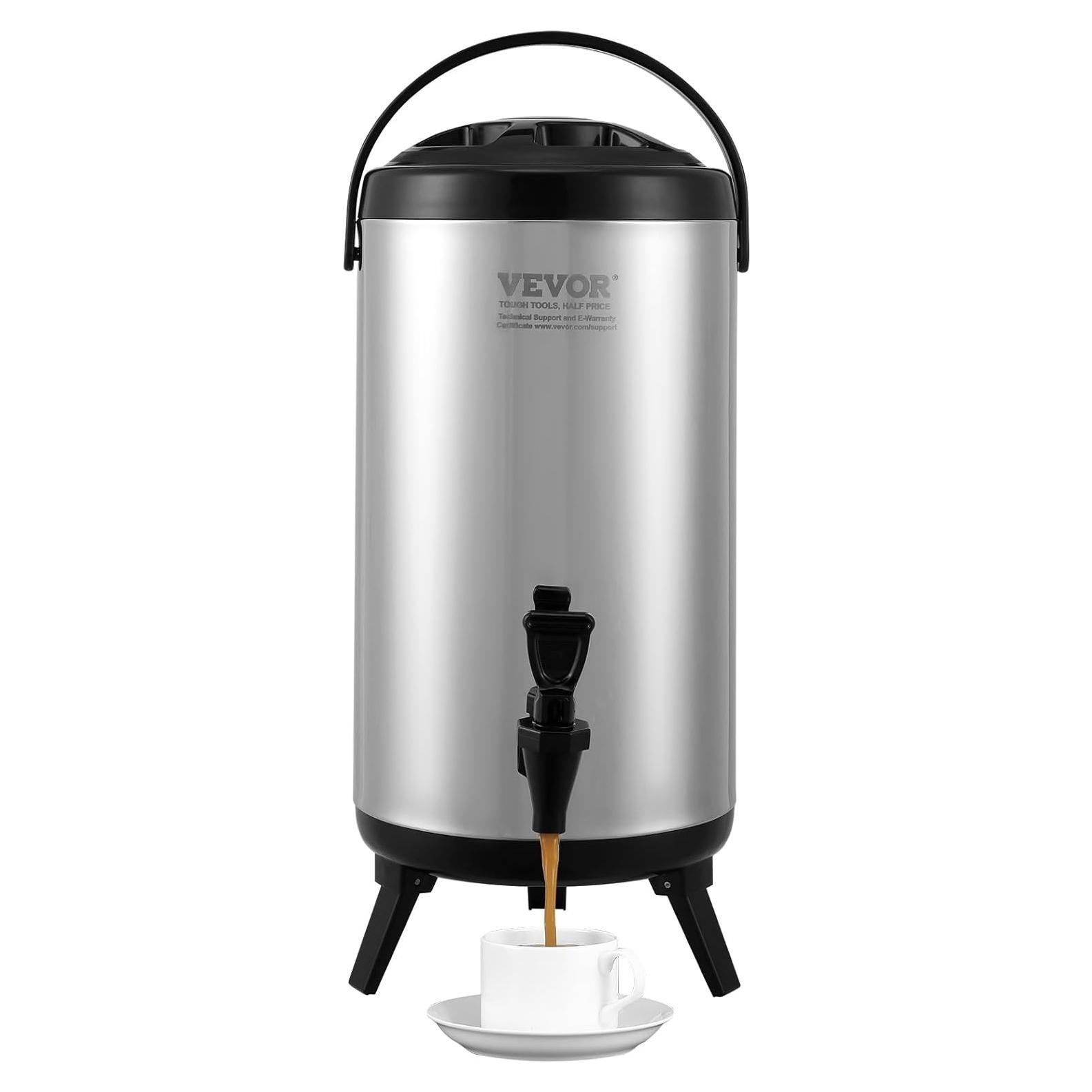 Dispensador de Bebidas Aislado VEVOR 9.2L Acero Inoxidable