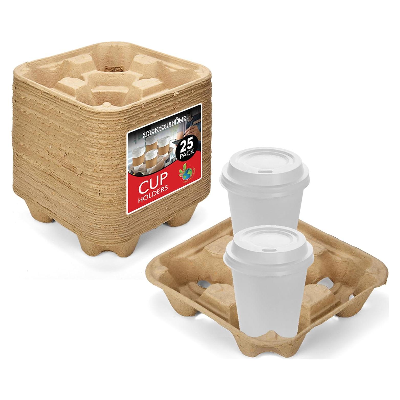 Bandeja desechable 4 tazas Stock Your Home - 25 unidades