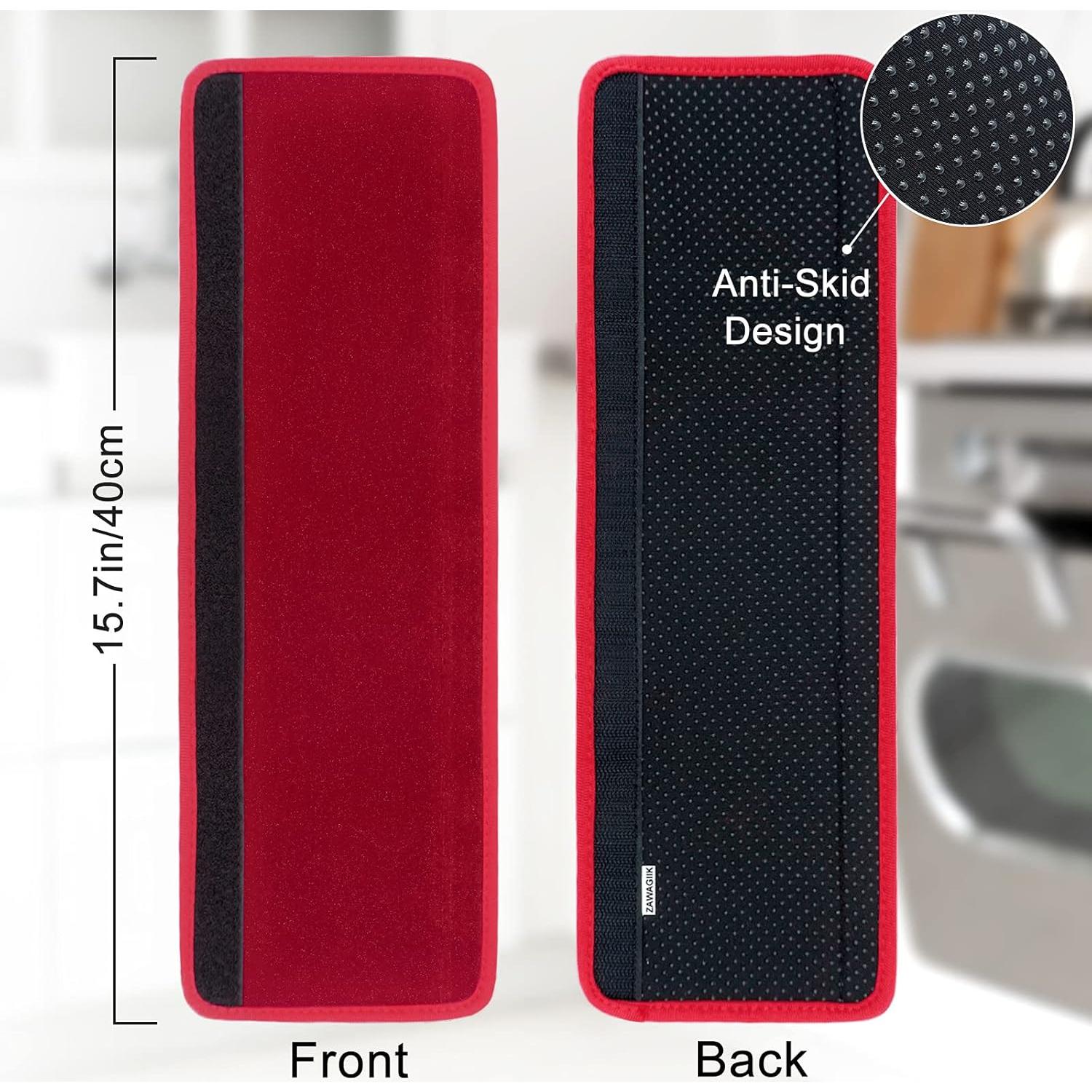 Juego de Fundas para Manijas de Refrigerador ZAWAGIIK 4 Pcs Rojo