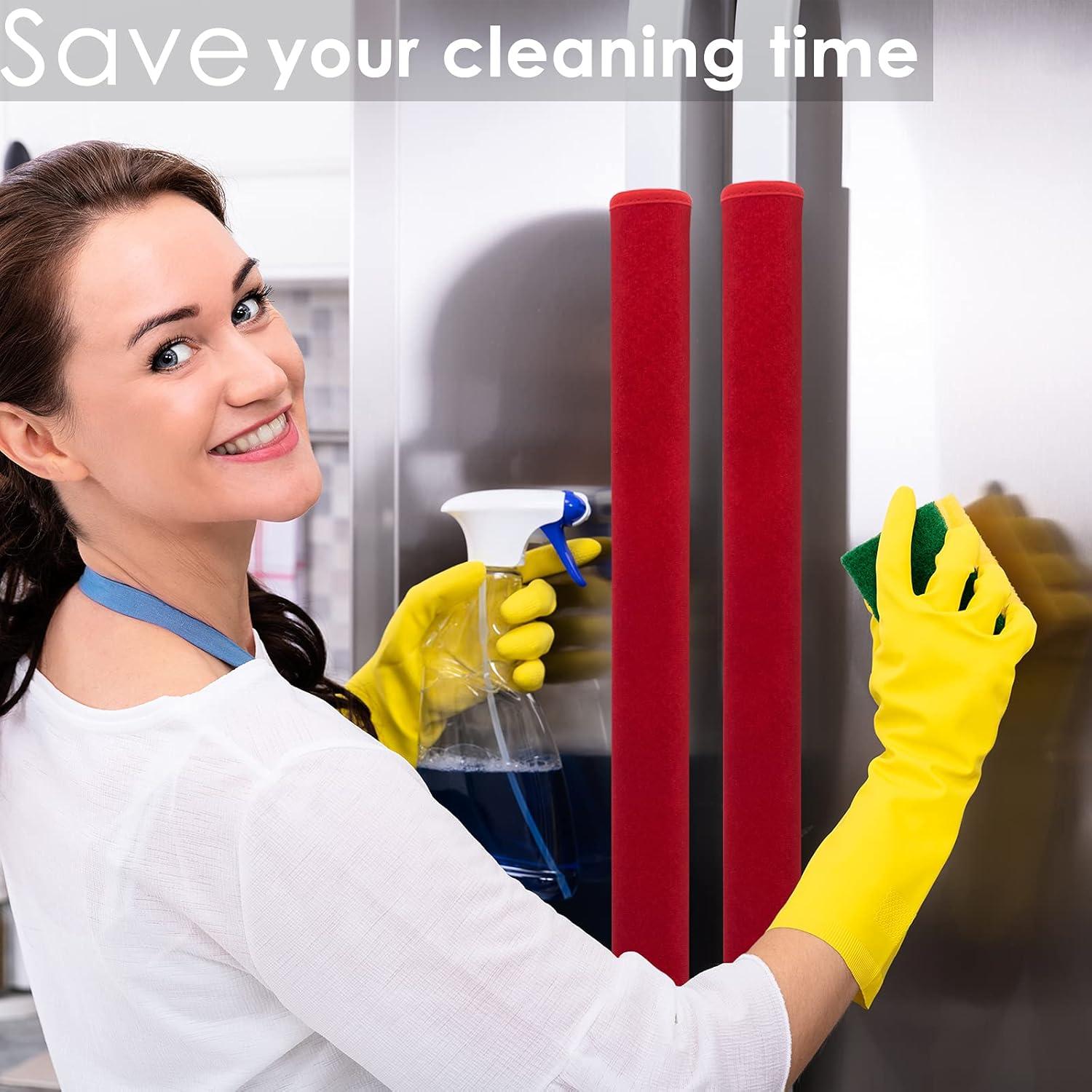 Juego de Fundas para Manijas de Refrigerador ZAWAGIIK 4 Pcs Rojo