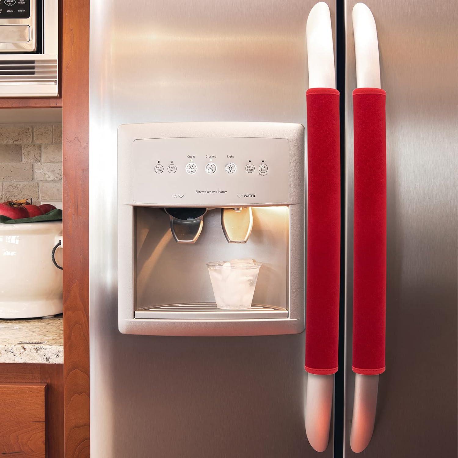 Juego de Fundas para Manijas de Refrigerador ZAWAGIIK 4 Pcs Rojo