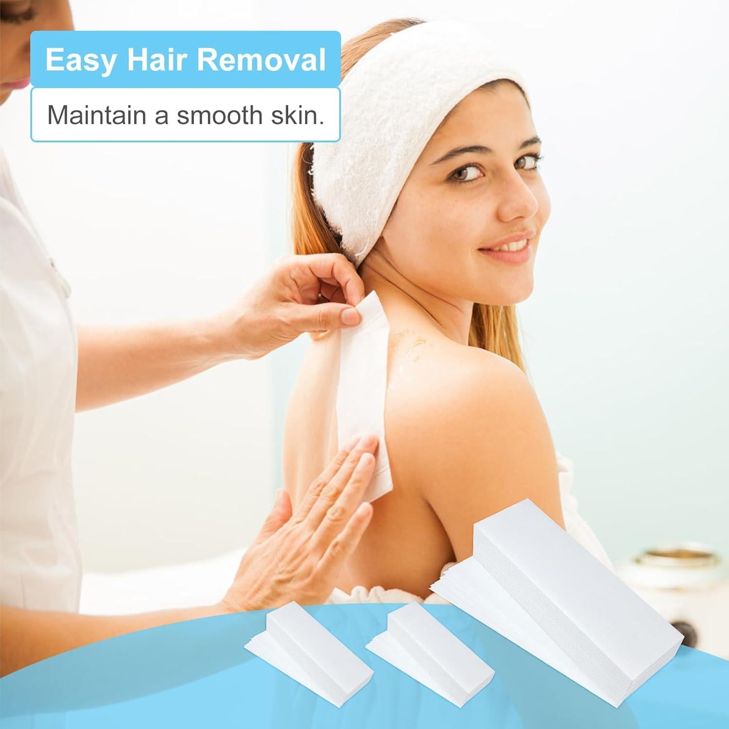 Kit de Depilación FHDUSRYO 600 Piezas: 300 Tiras y Palitos