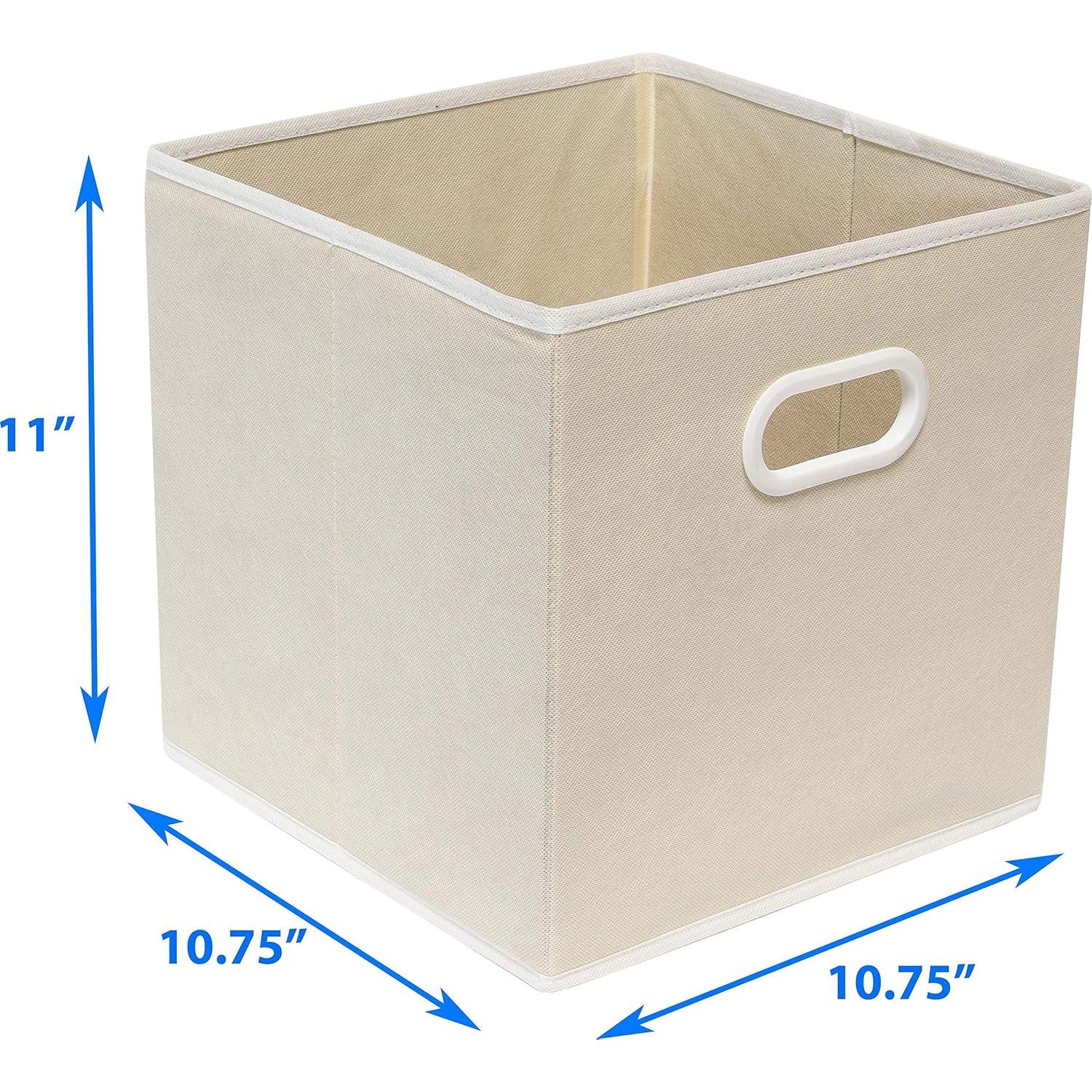 Cajas de Almacenamiento Plegables Simple Houseware 28 cm Beige - 6 Unidades