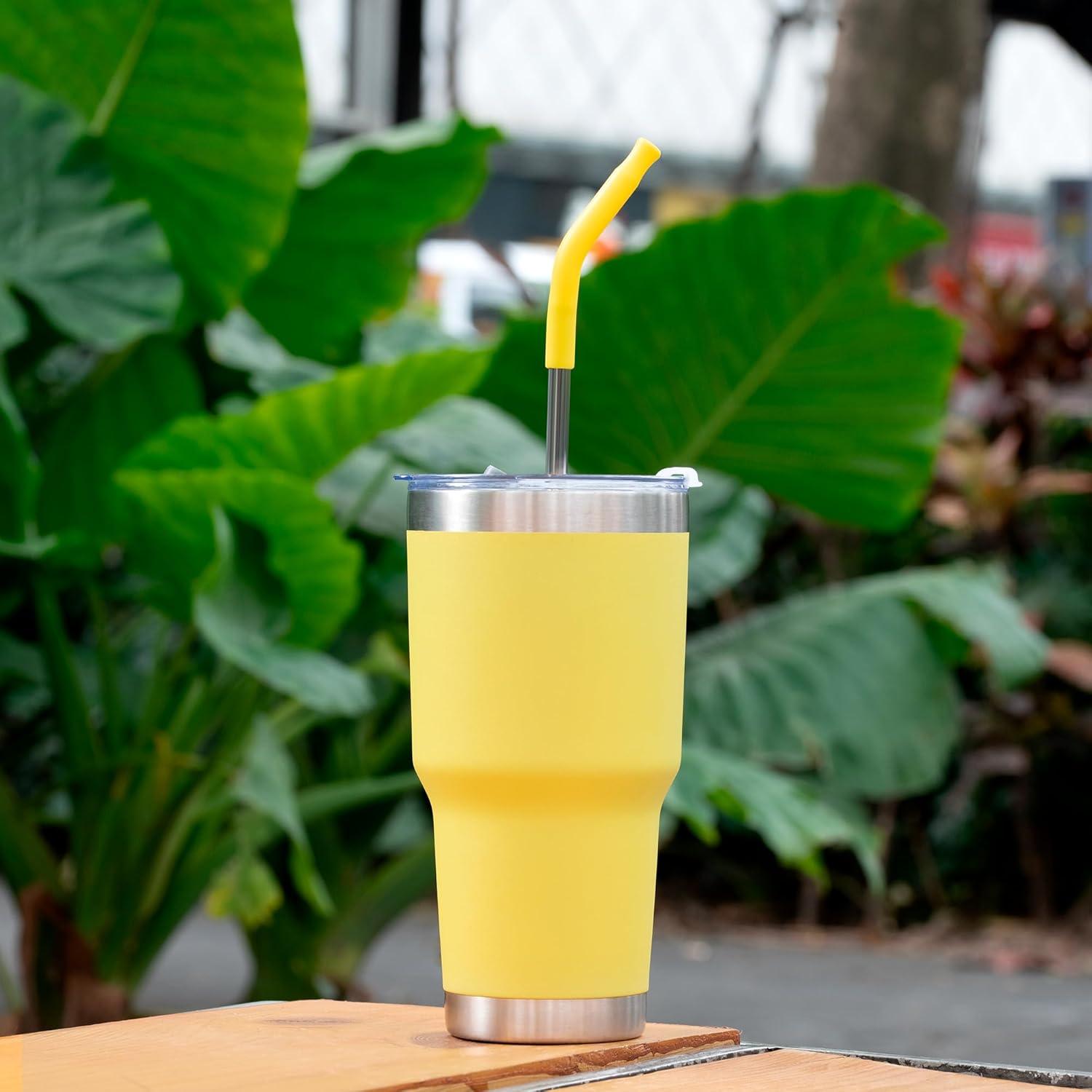 Popotes de Metal Reutilizables 30 oz Soledea con Silicona