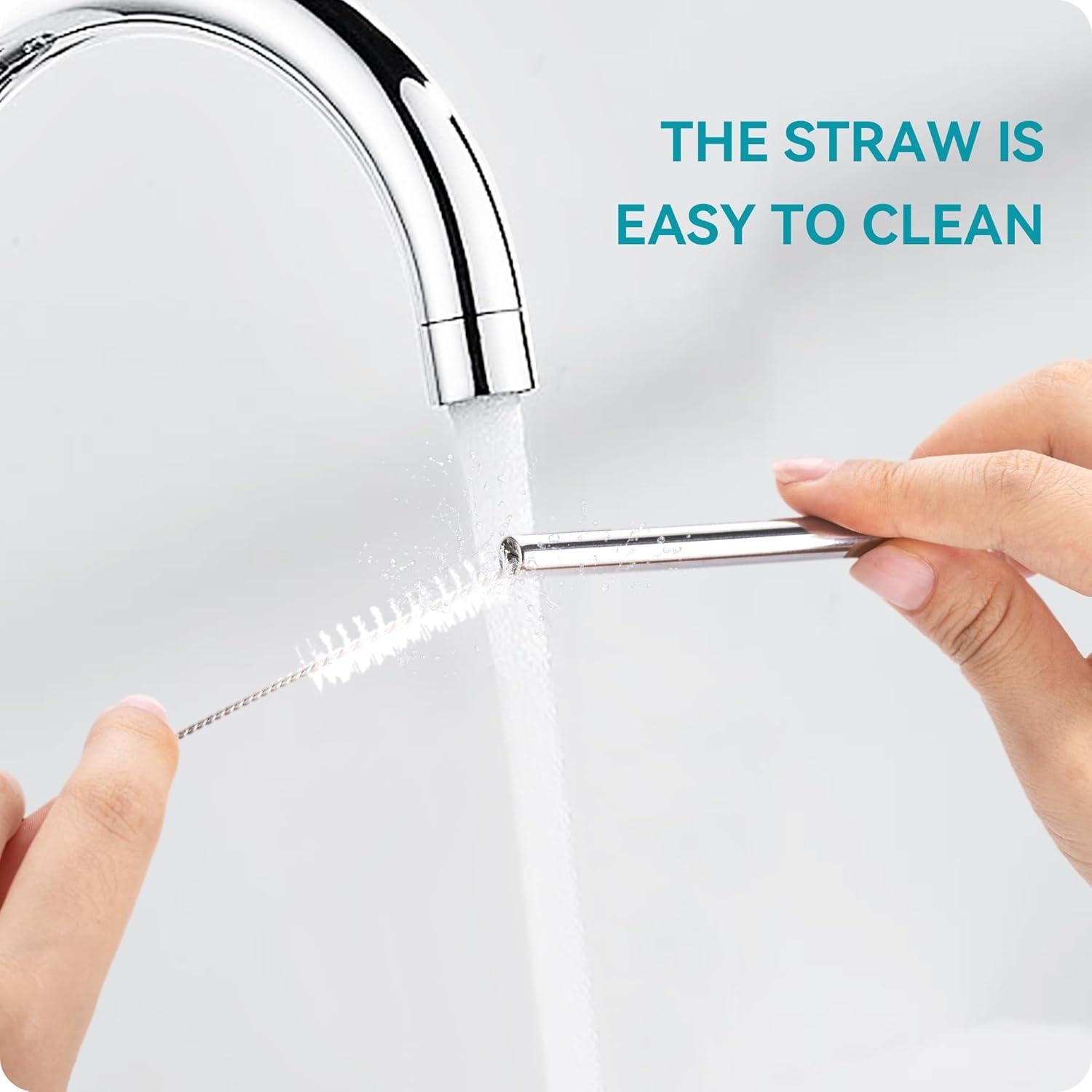 Popotes de Metal Reutilizables 30 oz Soledea con Silicona