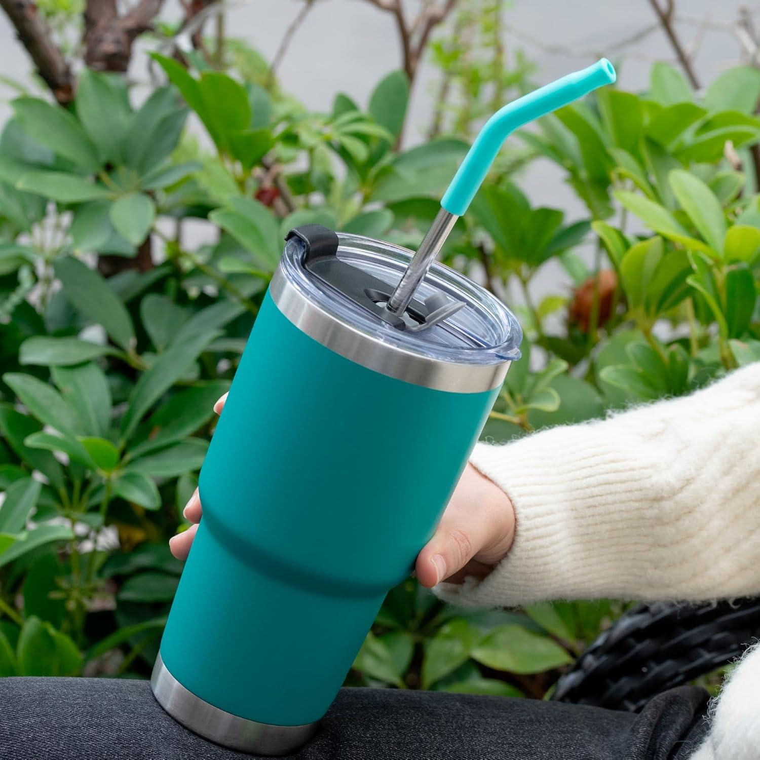 Popotes de Metal Reutilizables 30 oz Soledea con Silicona