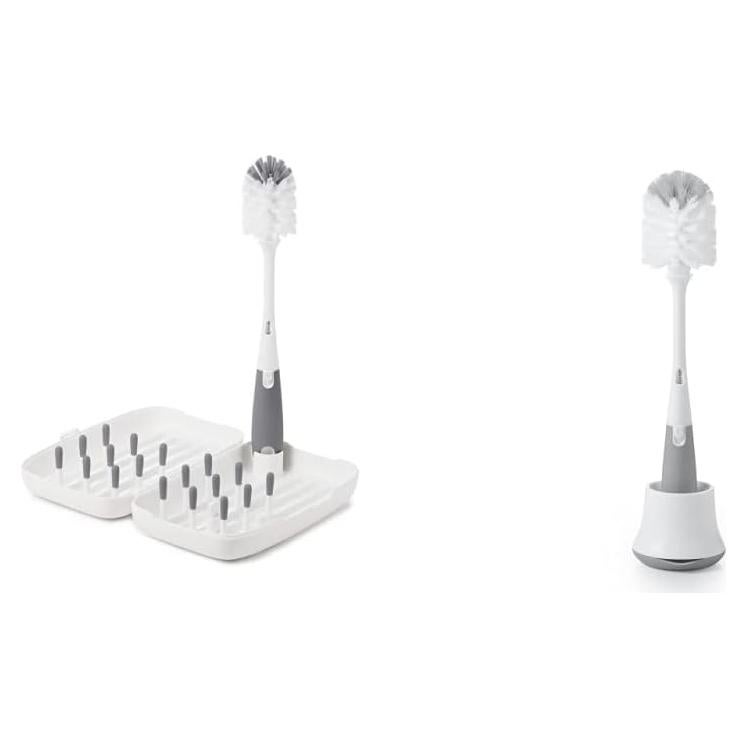 Rack de Secado de Viaje OXO Tot + Cepillo para Botellas Gris