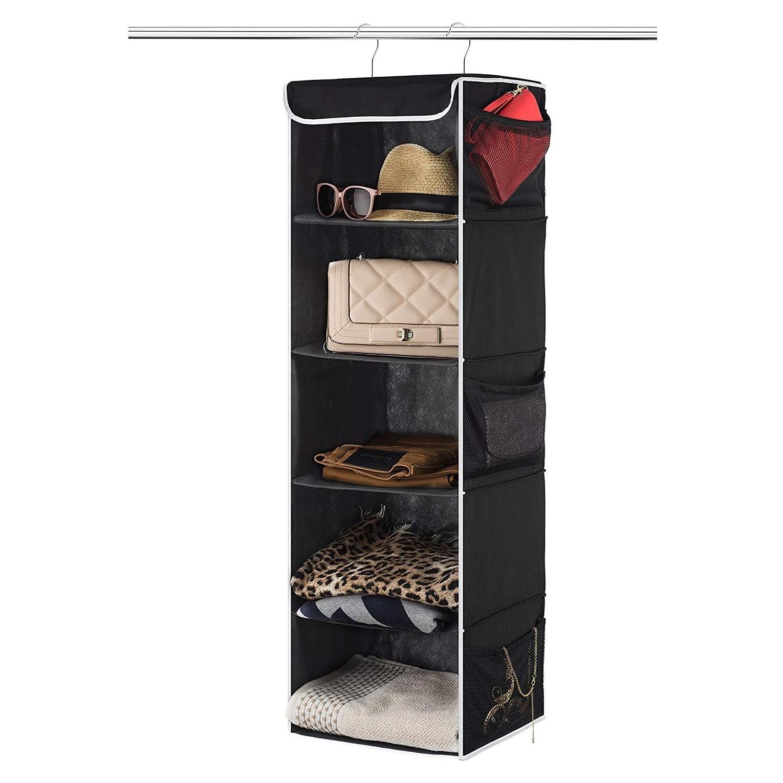 Organizador de Closet Colgante ZOBER 5 Estantes Negro