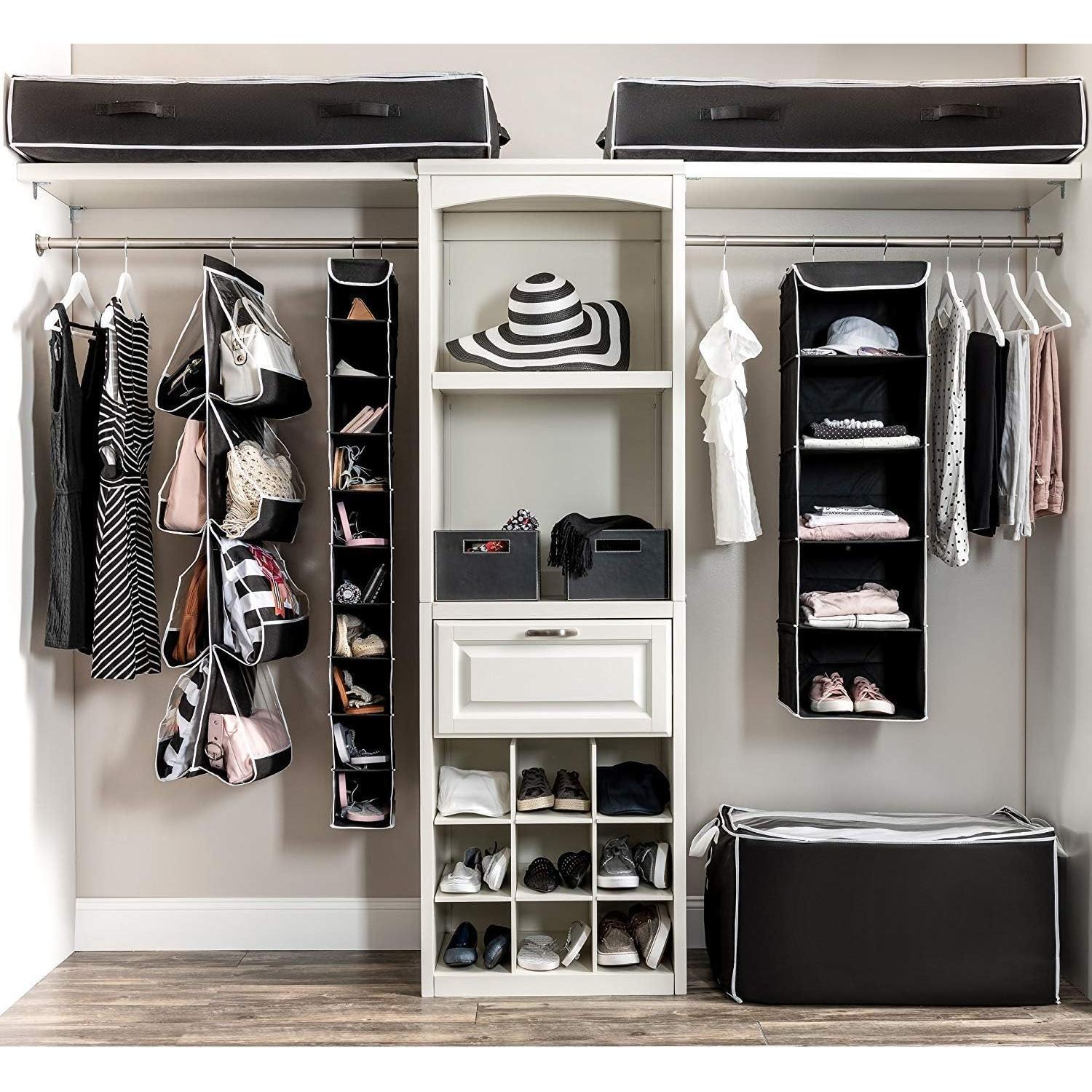 Organizador de Closet Colgante ZOBER 5 Estantes Negro