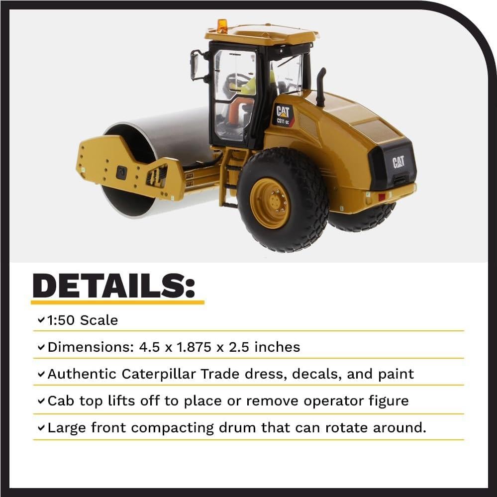 Compactador de Suelo Diecast Masters Caterpillar CS11 GC 1:50