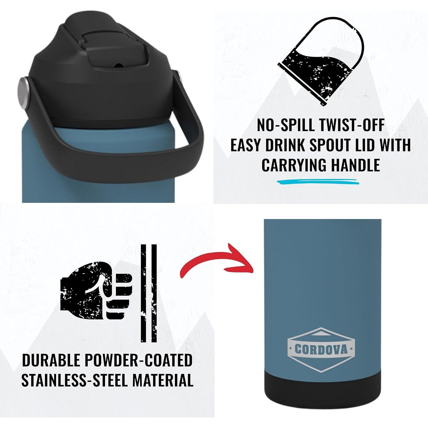 Botella de Agua Cordova Outdoors Trailhead 0.5L Doble Pared