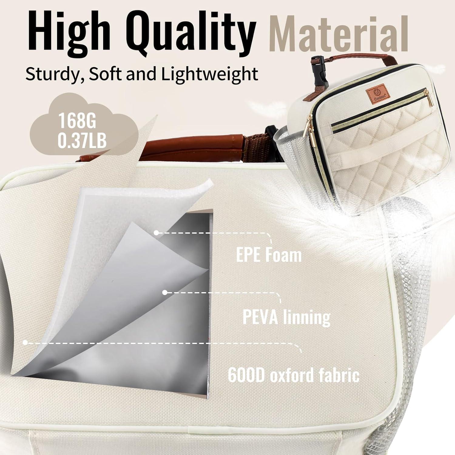 Caja de Almuerzo Aislada Genteen 2 Paquetes Negro y Blanco