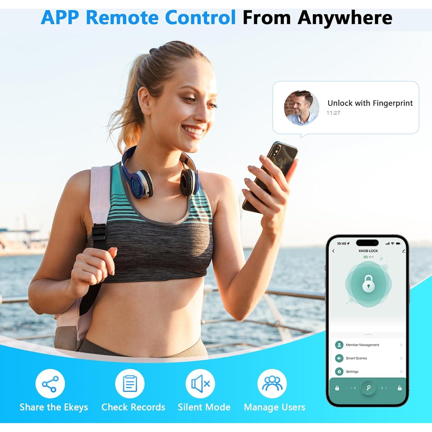 Cerradura Biométrica Sivmn L-B203 A PRO con Huella y Código