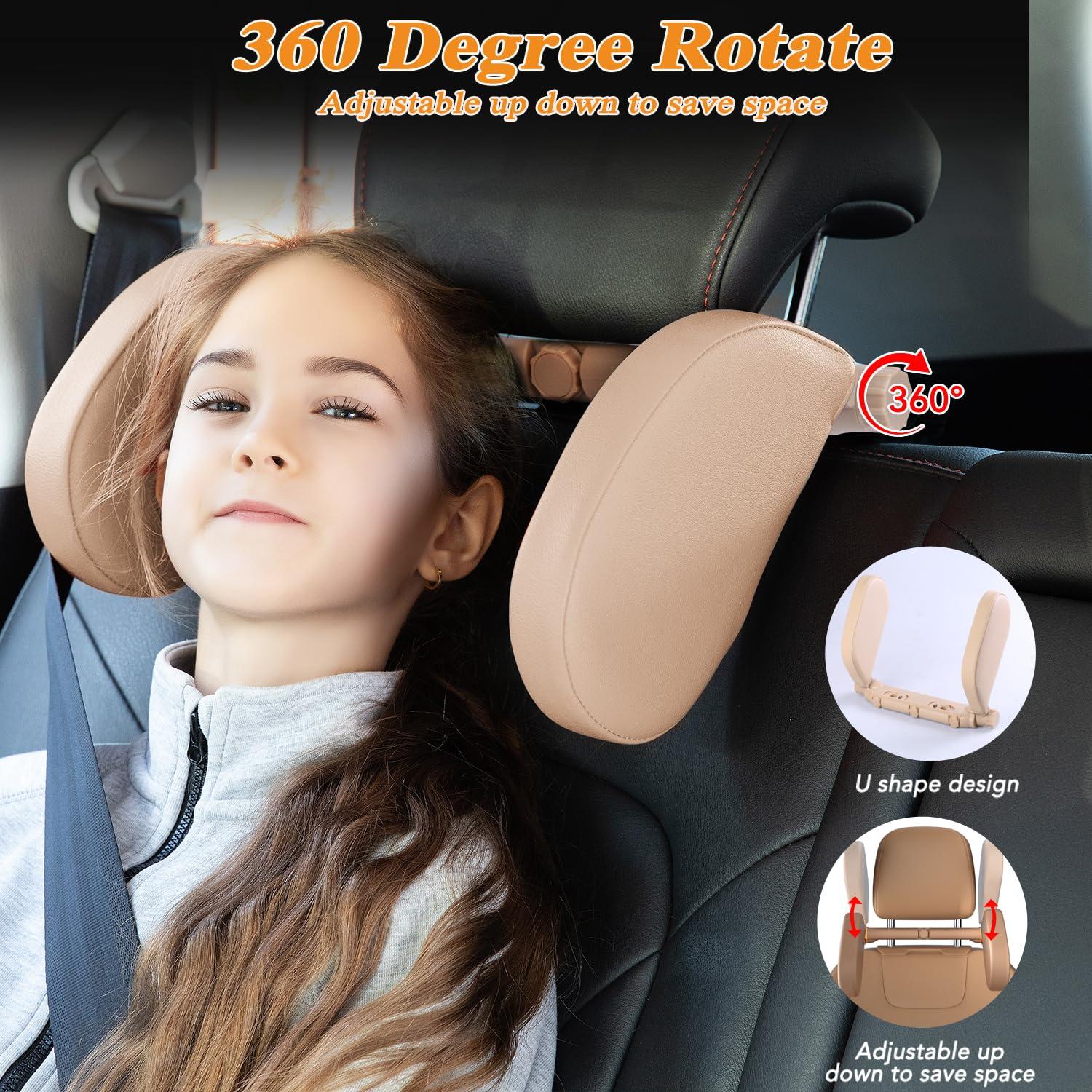 Almohada Reposacabezas JZCreater Ajustable 360° Beige