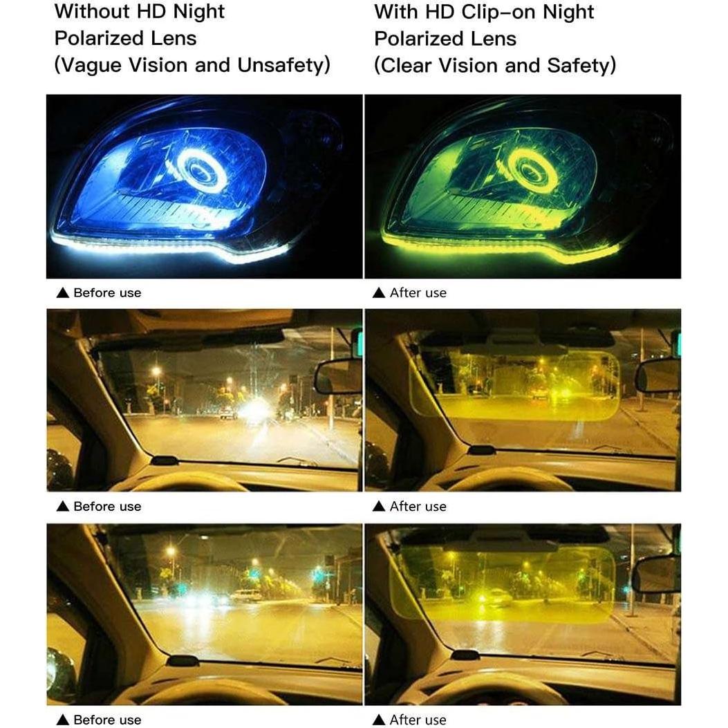 Gafas Clip-On Polarizadas Amarillas HD para Gafas de Receta