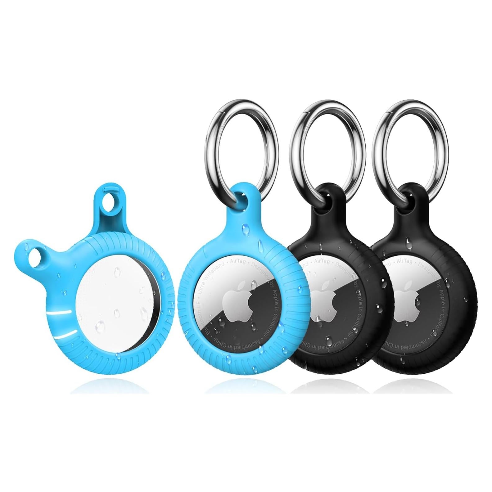 Soporte para Airtag YOSH 4 Piezas con Llaveros de Metal