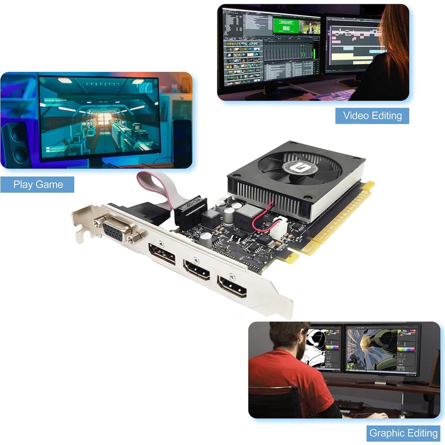 Tarjeta Gráfica Glorto GeForce GT 730 4GB HDMI DP VGA