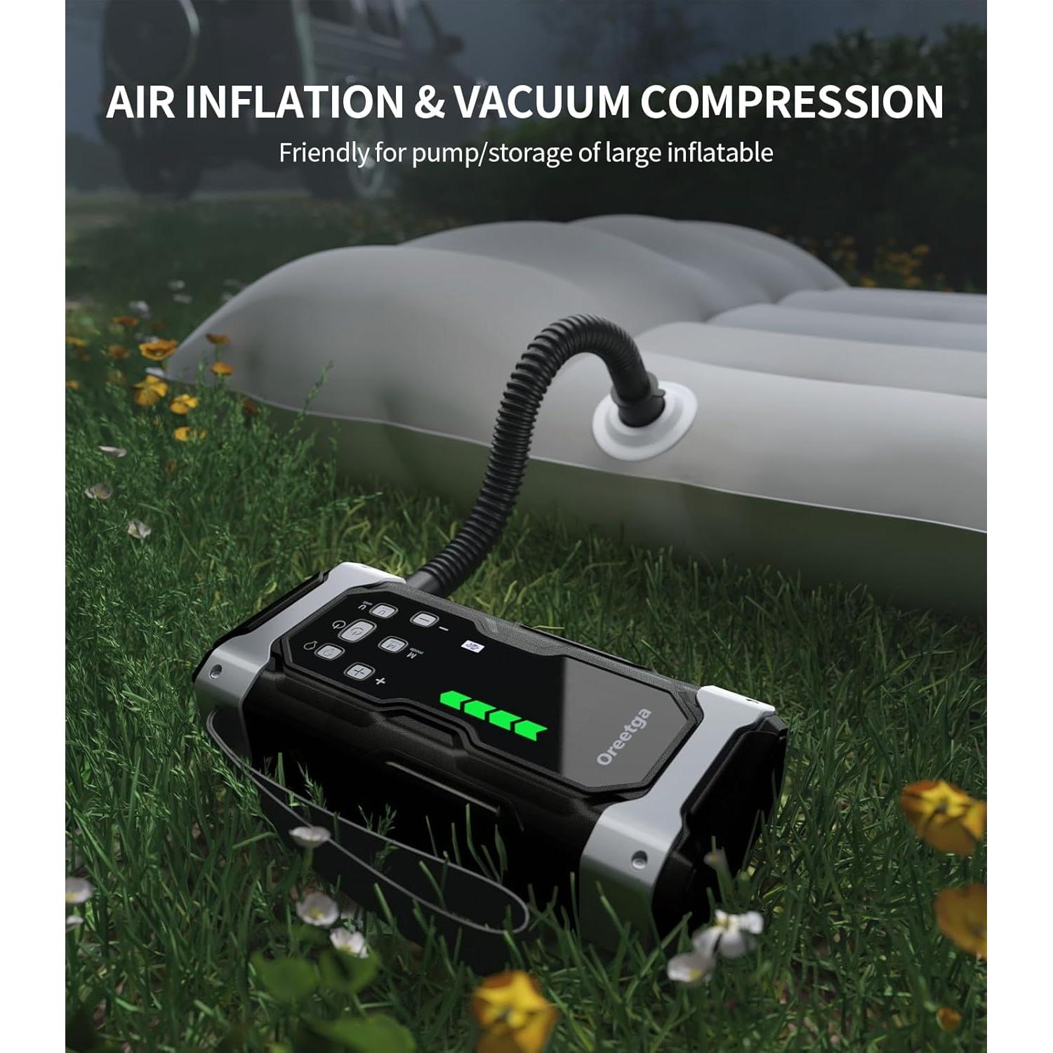 Arrancador de Batería Oreetga U9 8000A con Compresor 9 en 1