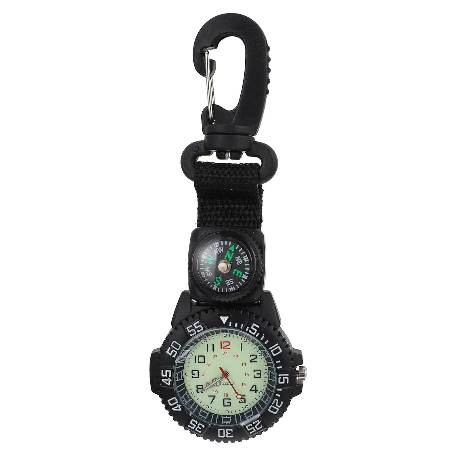 Reloj de bolsillo WRITWAA con brújula y clip para outdoor