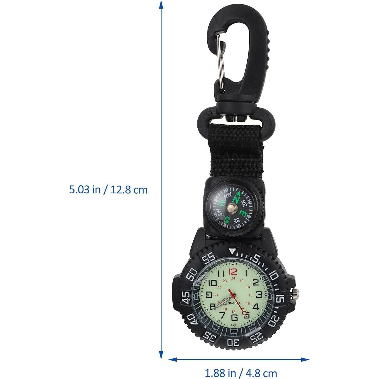 Reloj de bolsillo WRITWAA con brújula y clip para outdoor