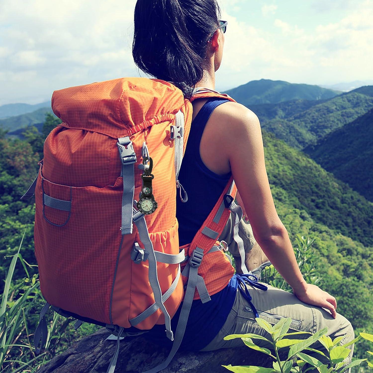 Reloj de bolsillo WRITWAA con brújula y clip para outdoor