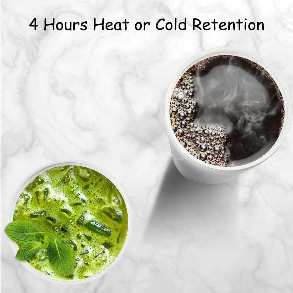 Taza de café aislada Funkrin 473 ml con tapa y asa